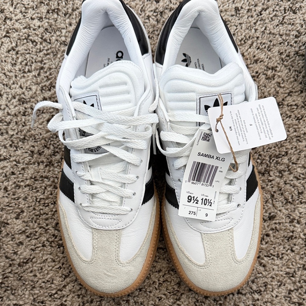 Adidas Samba XLG White and Black Shoes